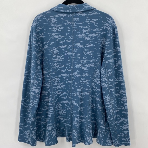 Logo by Lori Goldstein French Terry Blazer Stretchy Knit Single Button Size L - Picture 9 of 9